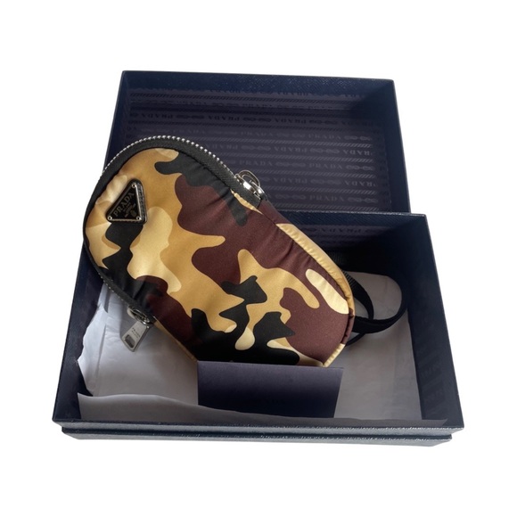 Prada camouflage tessuto mini crossbody side bag cell phone bag NWT - Picture 1 of 14